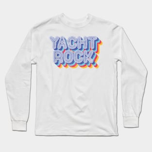 Psychedelic Fade Yacht Rock Party Boat Drinking graphic Long Sleeve T-Shirt